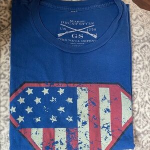 Grunt Style Graphic T-Shirt with American Flag Design